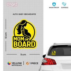 Mom on Board Label for Family Road Safety