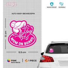 Mom on Board Car Decal for Safety Awareness