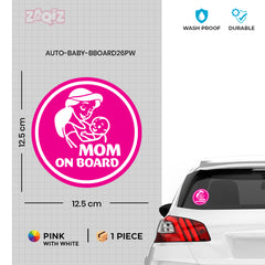 Durable Mom on Board Decal for Long Trips