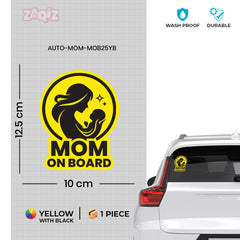 Mom on Board Sticker for Car Windows