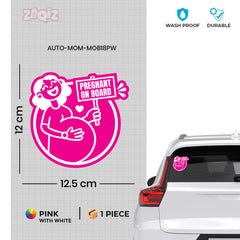 Bright Lettering Mom on Board Car Sign