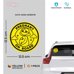 Reflective Mom on Board Vehicle Sticker