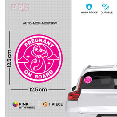 Reflective Mom on Board Vehicle Sticker