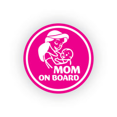 Durable Mom on Board Decal for Long Trips