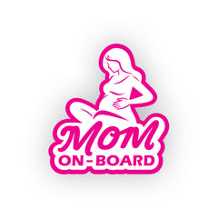 Mom on Board Car Sticker for Road Trips