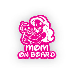 Bright and Stylish Mom on Board Sticker