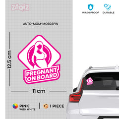 Durable Mom on Board Car Decal