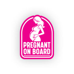 Bold Lettering Mom on Board Warning Sticker