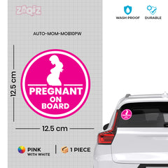 Eye-Catching Mom on Board Car Sticker