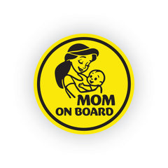 Durable Mom on Board Decal for Long Trips