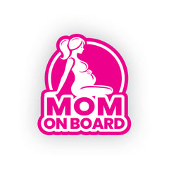 Classic Mom on Board Sticker for Vehicles