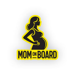 Compact Mom on Board Tag for Safe Roads