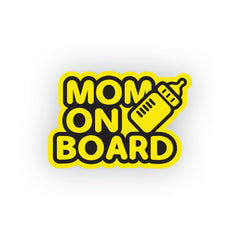 Bold Colors Mom on Board Sticker for Cars