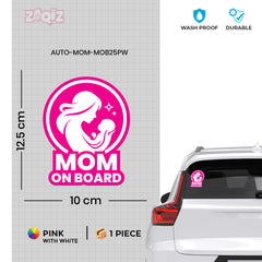 Mom on Board Sticker for Car Windows