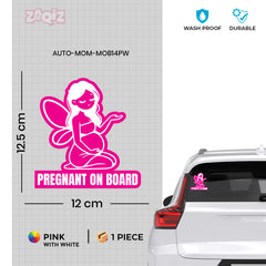 Compact Mom on Board Label for Cars