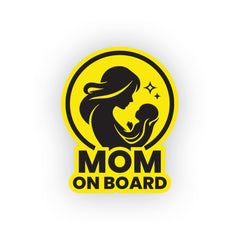 Mom on Board Sticker for Car Windows