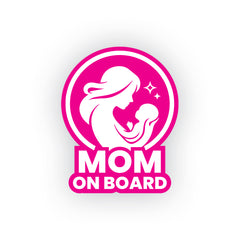 Mom on Board Sticker for Car Windows