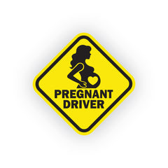 Cute Mom on Board Warning Sign Decal