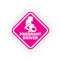 Cute Mom on Board Warning Sign Decal