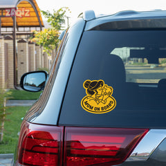 Mom on Board Car Decal for Safety Awareness