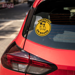 Adhesive Mom on Board Sticker for Cars