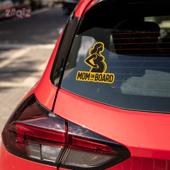 Compact Mom on Board Tag for Safe Roads