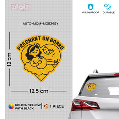 Eco-Friendly Mom on Board Sign for Vehicles