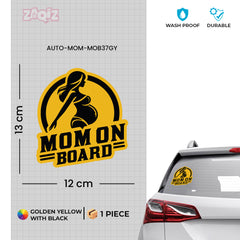Mom on Board Safety Label for Smooth Drives