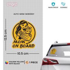 Mom on Board Sign for Family Car Safety
