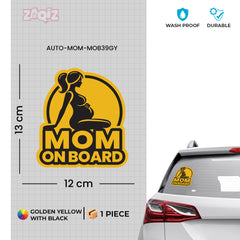 Classic Mom on Board Sticker for Vehicles