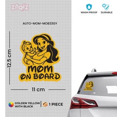 Bright and Stylish Mom on Board Sticker