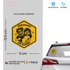 Bold Design Mom on Board Safety Sticker
