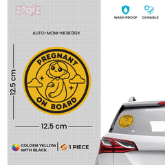 Reflective Mom on Board Vehicle Sticker