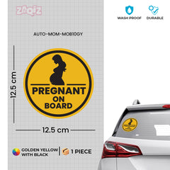 Eye-Catching Mom on Board Car Sticker