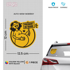 Bright Lettering Mom on Board Car Sign