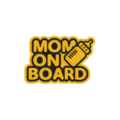 Bold Colors Mom on Board Sticker for Cars
