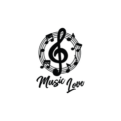 Bold Treble Clef Sticker for Cars