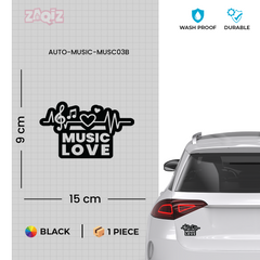 Stylish Music Emblem for Cars and Bikes