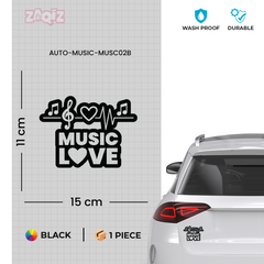 Bold Music Notes Sticker for Vehicles