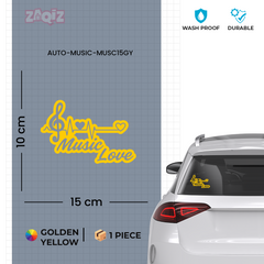 Durable Musical Passion Emblem for Vehicles