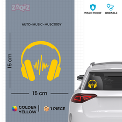 Music Is Life Car Emblem for Artists