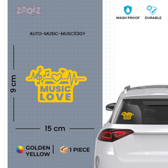 Stylish Music Emblem for Cars and Bikes