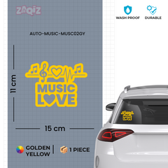 Bold Music Notes Sticker for Vehicles