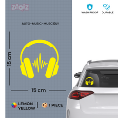 Music Is Life Car Emblem for Artists