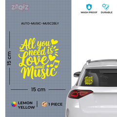 Music Is My Soul Car Sticker