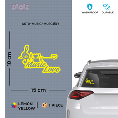 Durable Musical Passion Emblem for Vehicles