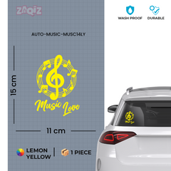 Bold Treble Clef Sticker for Cars