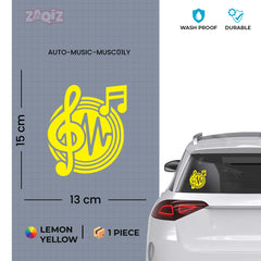 Music Lover Car Decal for Enthusiasts