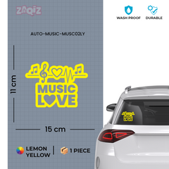 Bold Music Notes Sticker for Vehicles