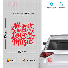 Music Is My Soul Car Sticker